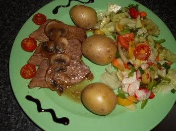 Rinderbraten mit Champignons, - Rezept - Bild Nr. 8