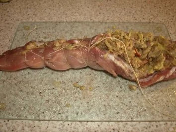 Rezept: Schweinefilet - gefüllt im Speckmäntelchen Bild Nr. 7 Schweinefilet - gefüllt im Speckmäntelchen - Rezept - Bild Nr. 7