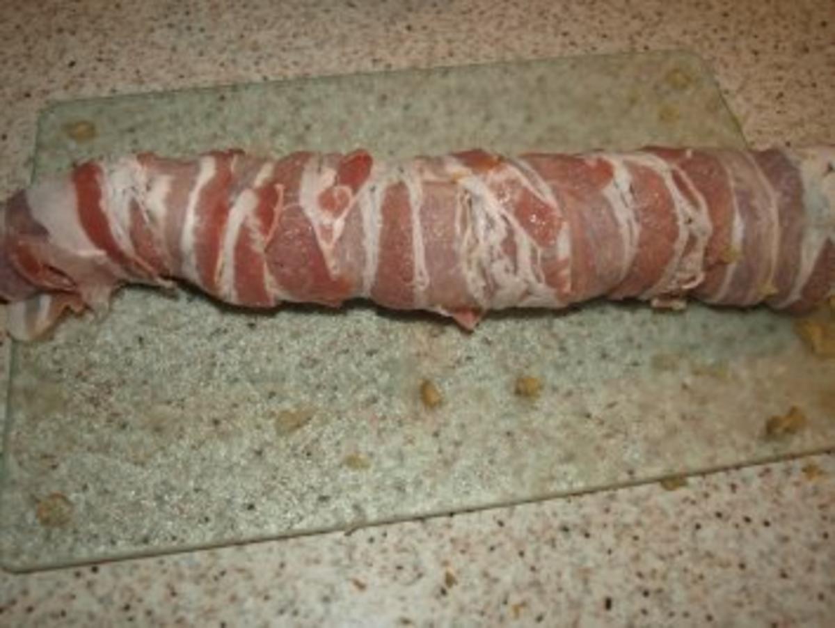 Schweinefilet - gefüllt im Speckmäntelchen - Rezept - Bild Nr. 9