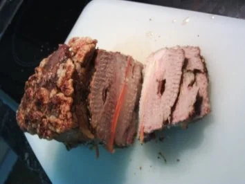 Fleischgerichte:Gespickter Karreebraten - Rezept