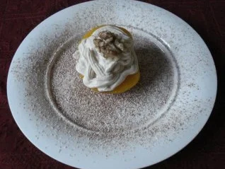 Rezept: Zimt - Mascarponecreme auf Pfirsich Zimt - Mascarponecreme auf Pfirsich - Rezept