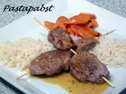 Schweinefiletspieß mit Orangensauce - Rezept