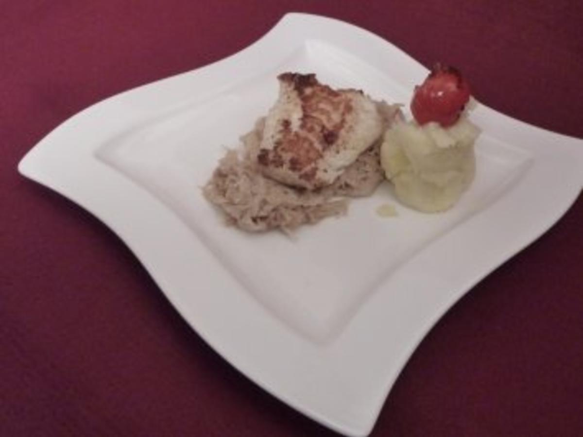 Seeteufel auf Sauerkraut und Kartoffelpüree - von Das perfekte Dinner