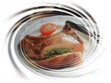 Mit Kräutern gefüllte Koteletts - Rezept