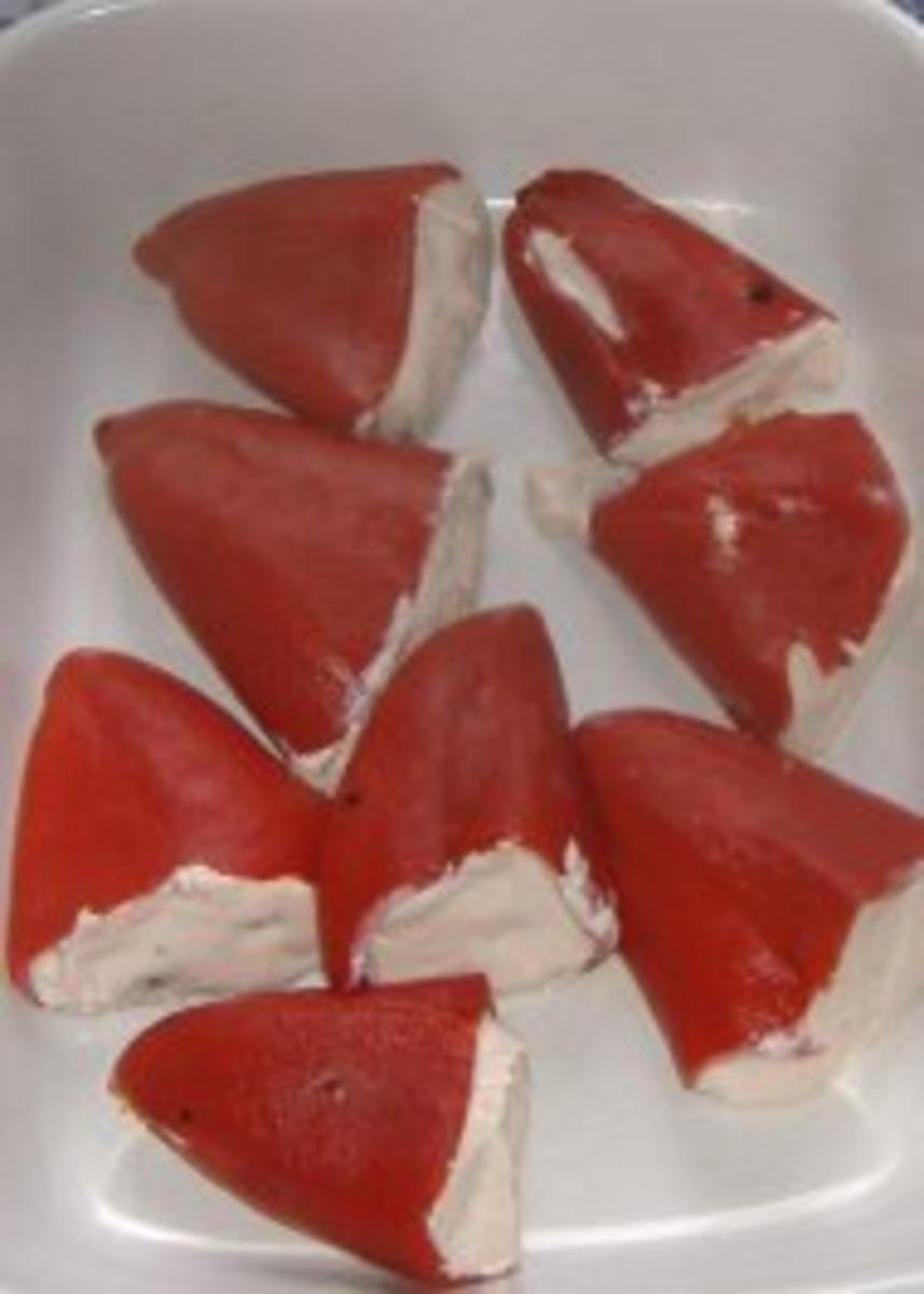 Spanische Paprikaschoten mit Thunfisch-Frischkäsefüllung und Paprikacreme - Rezept - Bild Nr. 3