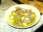 Lammkeule mit Bohnen - Rezept