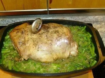 Lammkeule mit Bohnen - Rezept - Bild Nr. 7