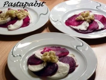 Rote Bete Carpaccio mit Apfelvinaigrette - Rezept - Bild Nr. 2