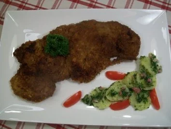 Wiener Schnitzel an grünem Kartoffelsalat - Rezept - Bild Nr. 4