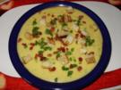 Kartoffel-Creme Suppe mit Speckcroutons - Rezept