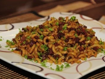 Wu-Nu (Wurstnudeln) - Rezept