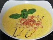 einfaches Safran-Fenchelsüppchen mit Nordseekrabben - Rezept