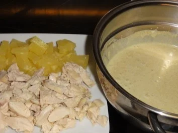 Rezept: Hühnchen Curry Salat mit Ananas Bild Nr. 3 Hühnchen Curry Salat mit Ananas - Rezept - Bild Nr. 3