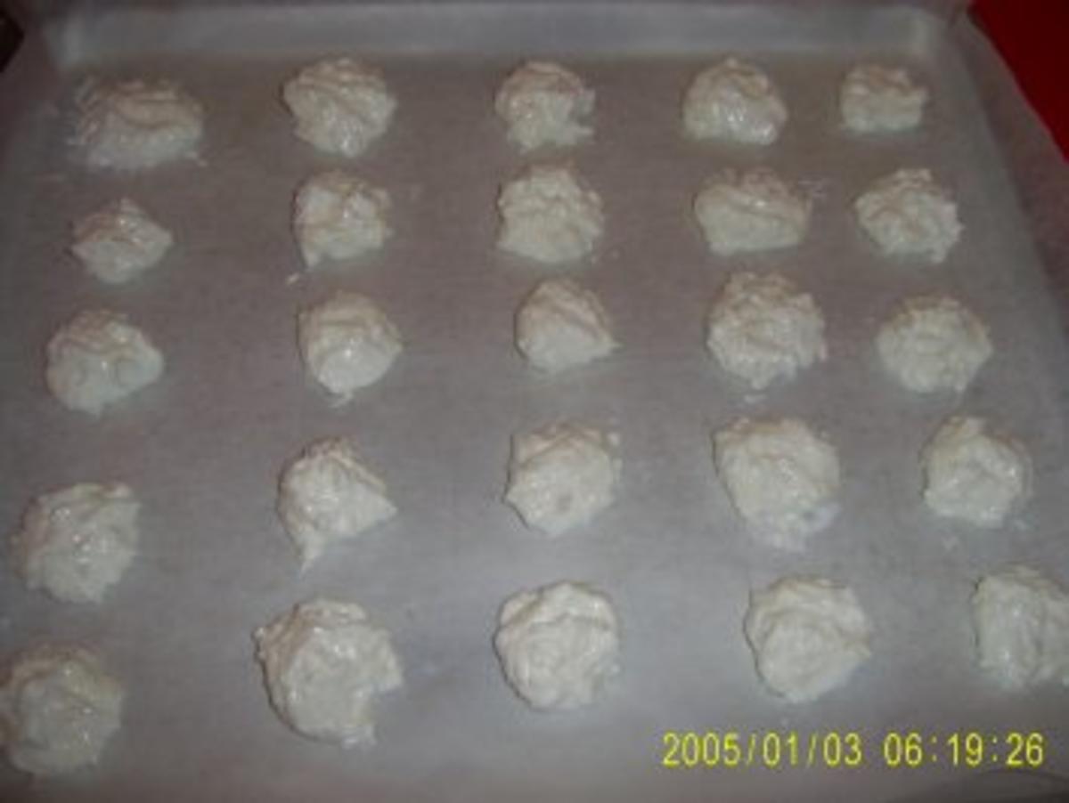 Weihnachtsbäckerei Kokosmakronen - Rezept - Bild Nr. 3