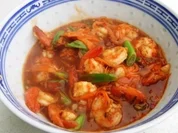 Rezept: Garnelen mit Lauch und Karotten (süßsauer-scharf) aus dem Wok Garnelen mit Lauch und Karotten (süßsauer-scharf) aus dem Wok - Rezept