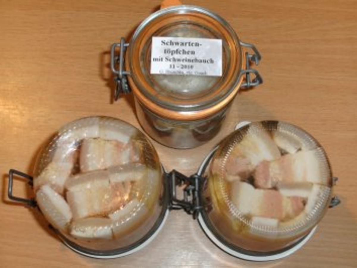 Wursten: Schwartentöpfchen mit Schweinebauch - Rezept - Bild Nr. 2