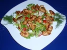 Bunter Salat mit Hähnchenstreifen - Rezept