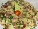 Rezept: Hackbraten-Fleckerlpfanne Hackbraten-Fleckerlpfanne - Rezept