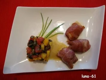 Rezept: CAPESANTE AL ROSMARINO E PARMA CON DADOLATA - Jakobsmuscheln Rosmarin, Parma und ... CAPESANTE AL ROSMARINO E PARMA CON DADOLATA - Jakobsmuscheln Rosmarin, Parma und ... - Rezept