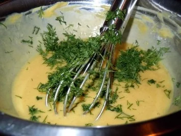 Paniertes Kabeljaufilet mit Honig-Senf-Dill-Dip - Rezept - Bild Nr. 3