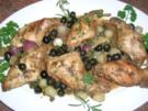 Kaninchen mit Oliven und Balsamico-Weißwein-Sauce (Coniglio con le olive) - Rezept