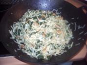 Reisnudeln mit Spinat - Rezept