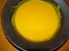 Kürbiscremesuppe mit Senföl - Rezept
