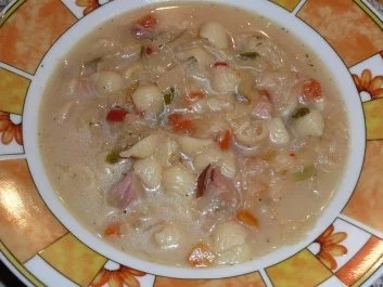 Eintopf: Sauerkraut mit Kasseler, gerösteten Paprikaschoten und Crème leicht - Rezept - Bild Nr. 2