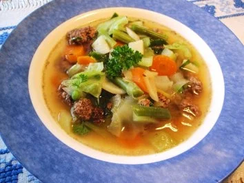 Frühlingssuppe mit Rinderhack ... - Rezept - Bild Nr. 6