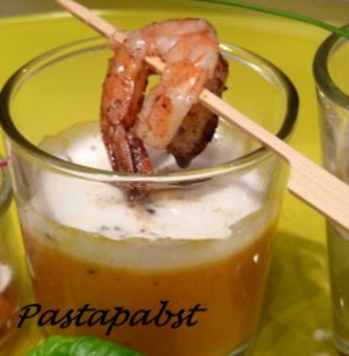 Kürbis-Mango-Suppe mit Kokosschaum - Rezept By Pastapabst