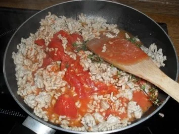 Rezept: Lasagne mit Hack und Kürbis ... aus Brigitte`s Versuchsküche ... grins Bild Nr. 5 Lasagne mit Hack und Kürbis ... aus Brigitte`s Versuchsküche ... grins - Rezept - Bild Nr. 5