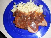 Rezept: Fleischgerichte:Naturschnitzel mit Champignon-Rotweinsoรe Fleischgerichte:Naturschnitzel mit Champignon-Rotweinsoรe - Rezept