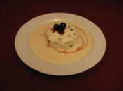 Torta di Ricotta auf Zabaione-Marsala-Creme an Amarena-Mousse-Spiegel - Rezept