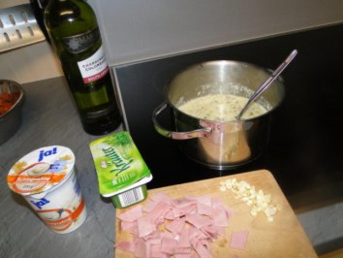 Miesmuscheln mit cremiger Käse-Sahne-Spinatsauce mit selbstgemachten Nudeln - Rezept - Bild Nr. 4