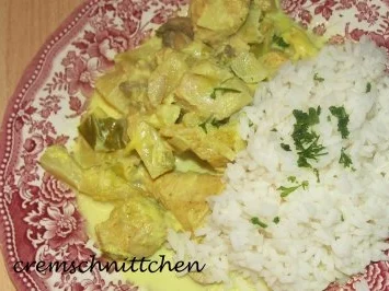 Rezept: Putengulasch in Curry - Ananas - Lauch - Soße Putengulasch in Curry - Ananas - Lauch - Soße - Rezept