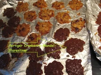 Weihnachtsbäckerei - Cranberry-Mandel-Florentiner - Rezept