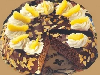 Rezept: Apfelkuchen mit Mandeln und Schokolade Apfelkuchen mit Mandeln und Schokolade - Rezept