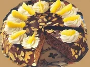 Apfelkuchen mit Mandeln und Schokolade - Rezept