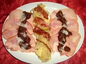 Kasseler-Carpaccio mit Sauerkrautpesto an Sauerkrautsalat - Rezept