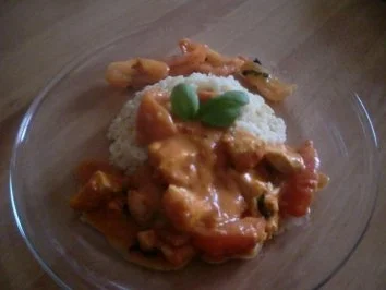 Hähnchenragout mit Tomaten a la Angie - Rezept