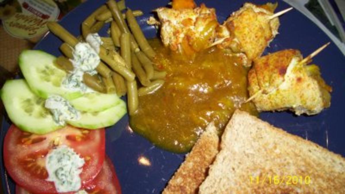 Hähnchenröllchen an Currycuttney - Rezept By Seherin1