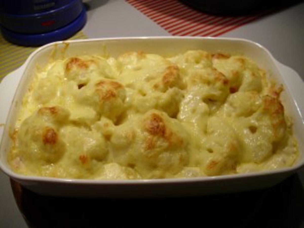 Blumenkohlauflauf mit Kartoffeln - Schinken - Hollandaise - Rezept mit ...