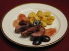 Entenbrustfilet in roter Traubensoße mit knusprigen Gnocchi - Rezept