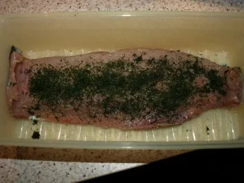Rezept: Graved Lachs aus Wildlachs Graved Lachs aus Wildlachs - Rezept
