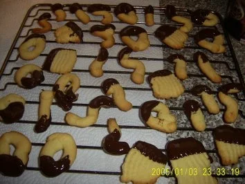 Marzipan-Spritz-Gebäck Weihnachtsbäckerei - Rezept - Bild Nr. 7