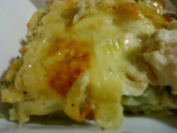 Brokkoli-Champignon-Hühnchen Lasagne - Rezept