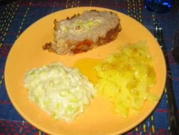 Rezept: Hackbraten mit cremiger Porreefüllung Hackbraten mit cremiger Porreefüllung - Rezept