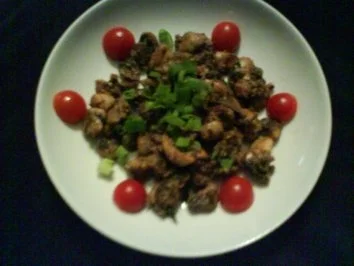 Rezept: Flambiertes Pilzgröstl Flambiertes Pilzgröstl - Rezept