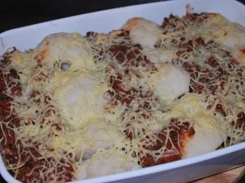 Rezept: Bolognese-Blumenkohl-Kartoffel-Auflauf Bild Nr. 4 Bolognese-Blumenkohl-Kartoffel-Auflauf - Rezept - Bild Nr. 4