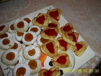 Marzipan-Gelee-Herzen  Weihnachtsbäckerei - Rezept